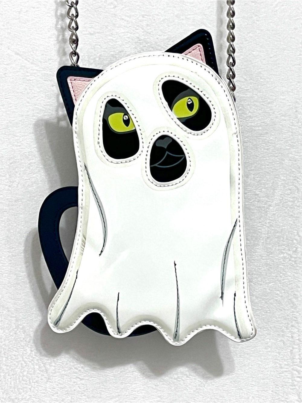 Betsey Johnson Glow In The Dark Ghost Cat Crossbody Bag Purse - Picture 3 of 8